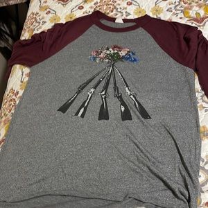 Obey quarter length shirt